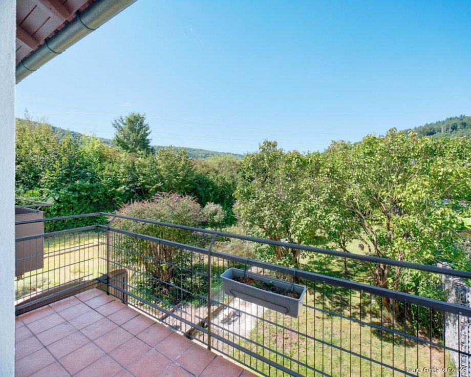 Blick vom Balkon Reihenhaus Pl�derhausen