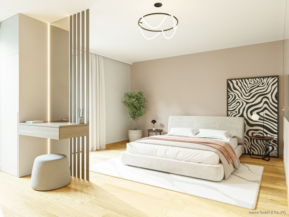 Unverb. Visualisierung: So k�nnte Ihr Schlafzimmer aussehen Etagenwohnung Urbach