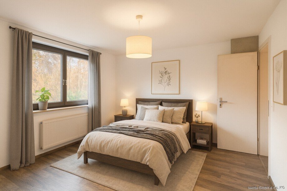 Unverb. Visualisierung: So k�nnte Ihre Schlafzimmer aussehen Doppelhaush�lfte Berglen / Rettersburg