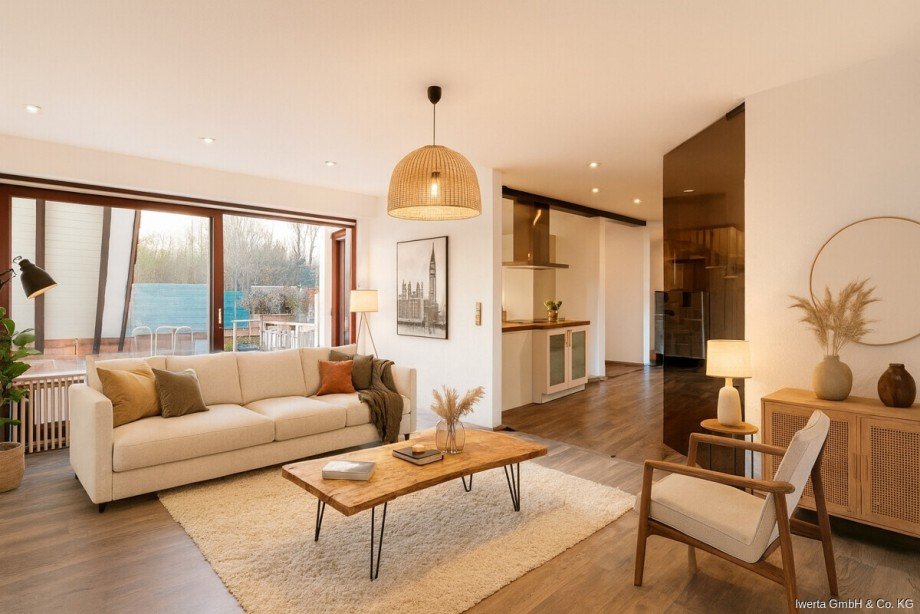 Unverb. Visualisierung: So k�nnte Ihr Wohnzimmer aussehen Doppelhaush�lfte Berglen / Rettersburg