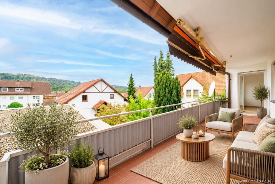 Unverb. Visualisierung: So k�nnte Ihr Balkon aussehen (KI-generiert) Etagenwohnung Remshalden / Grunbach