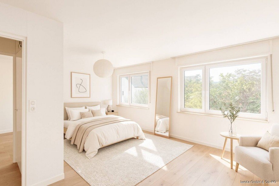 Unverb. Visualisierung: So k�nnte Ihr Schlafzimmer aussehen Doppelhaush�lfte Winterbach