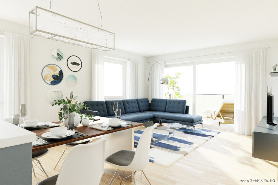 Visualisierung-So k�nnte Ihr Wohnzimmer aussehen Etagenwohnung Schorndorf