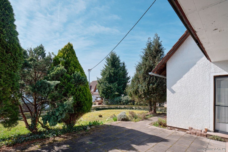 Blick in den Garten Einfamilienhaus Urbach