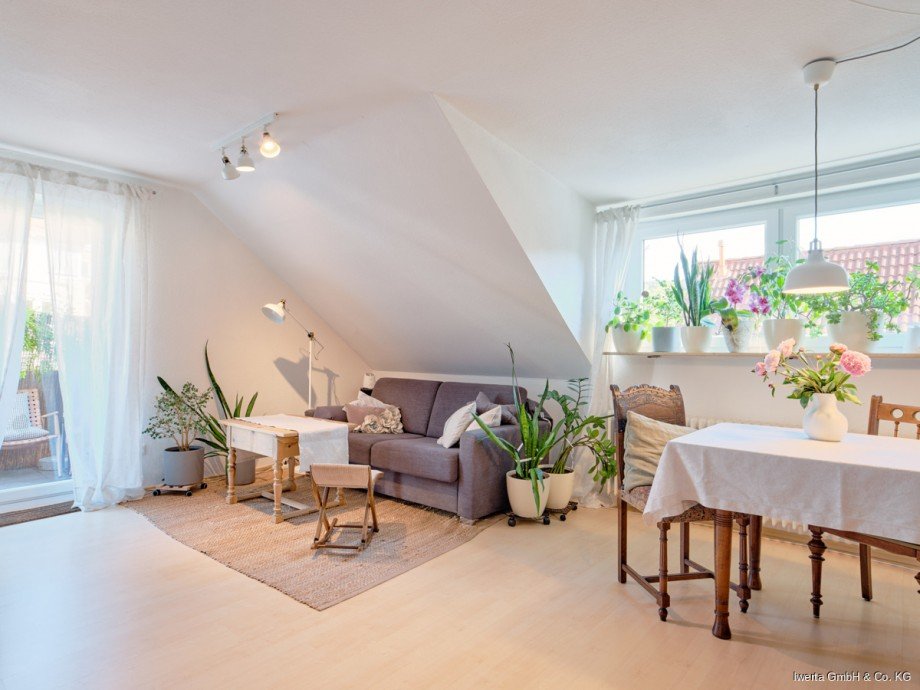 Wohn-Esszimmer Dachgeschosswohnung Schorndorf