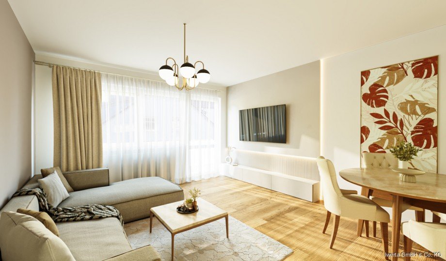Unverb. Visualisierung: So k�nnte Ihr Wohnbereich aussehen Etagenwohnung Schorndorf