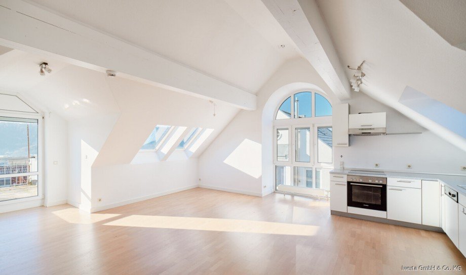 Wohn- und Essbereich Dachgeschosswohnung Pl�derhausen
