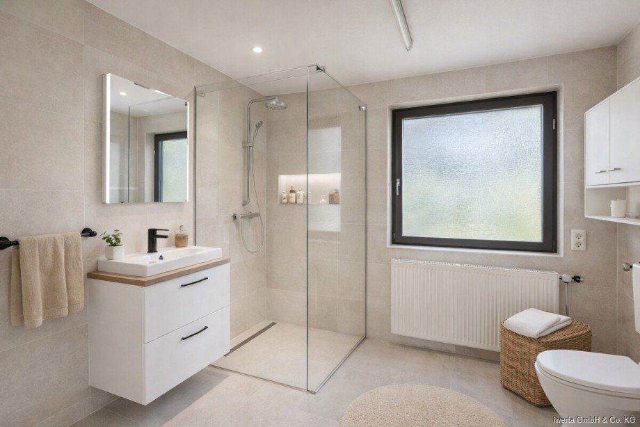 Unverb. Visualisierung: So k�nnte Ihr Badezimmer aussehen Zweifamilienhaus Urbach