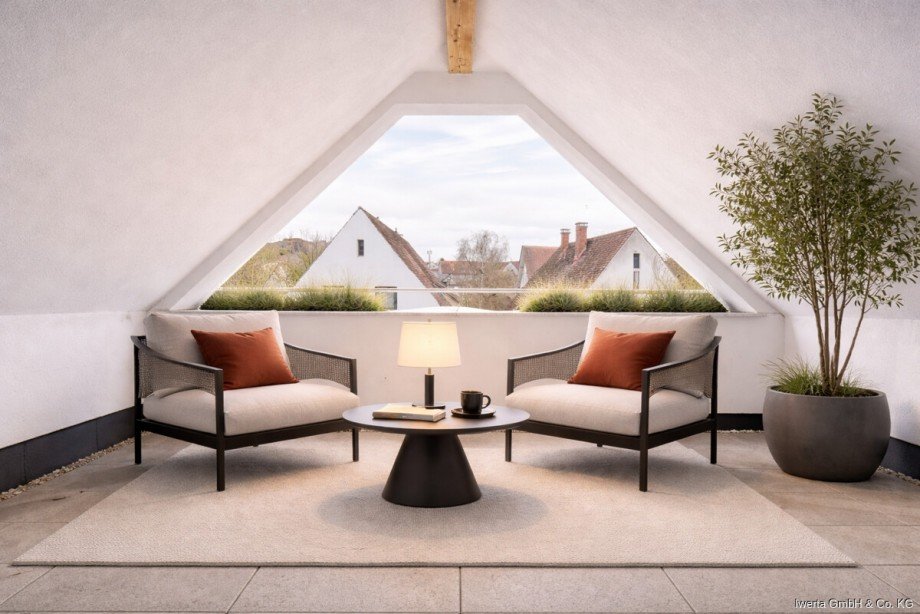 Unverb. Visualisierung: So k�nnte Ihre Loggia aussehen Maisonettewohnung Stammheim